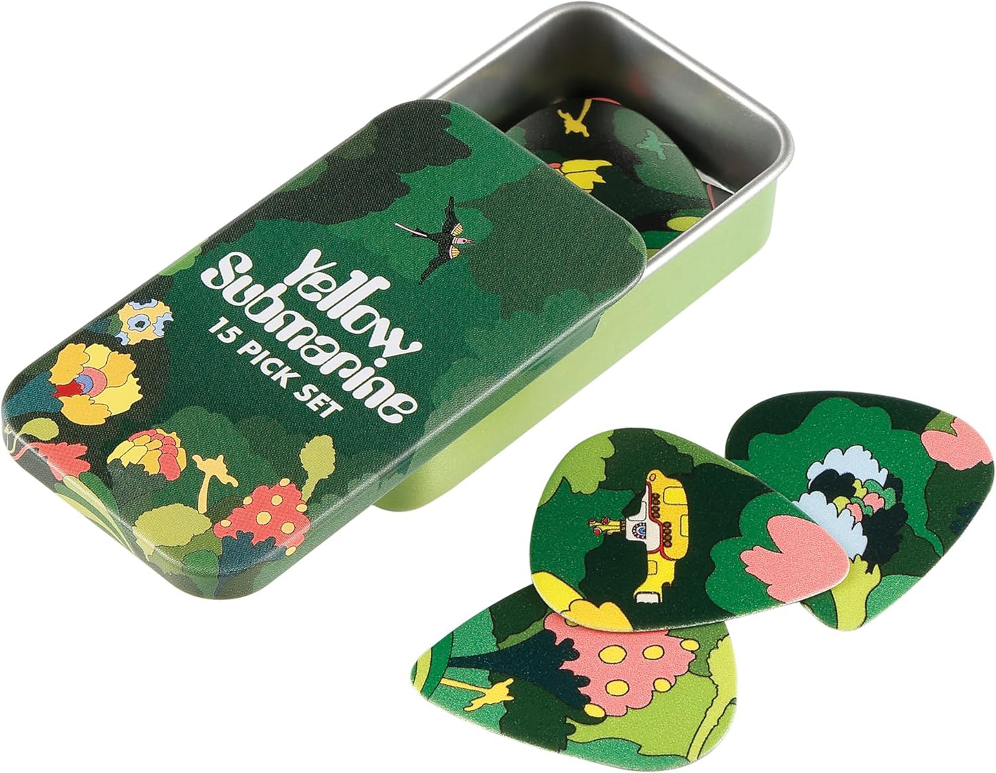 D'Addario 55th Anniversary Medium Gauge Guitar Picks - Pepperland Woods 15-Piece Set