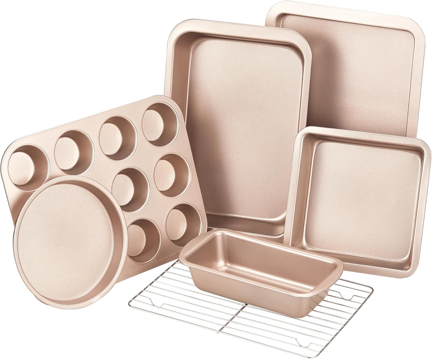 KITESSENSU Nonstick Bakeware Set - 7-Piece Baking Pans