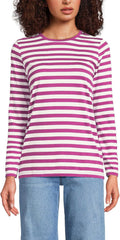 Women's Relaxed Supima Cotton Crew Neck Long Sleeve Tee - Soft Fit