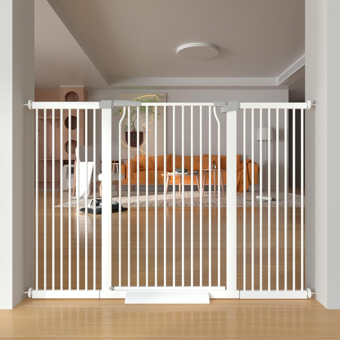 41-Inch Extra Tall Metal Auto Close Dog and Cat Gate for Safety