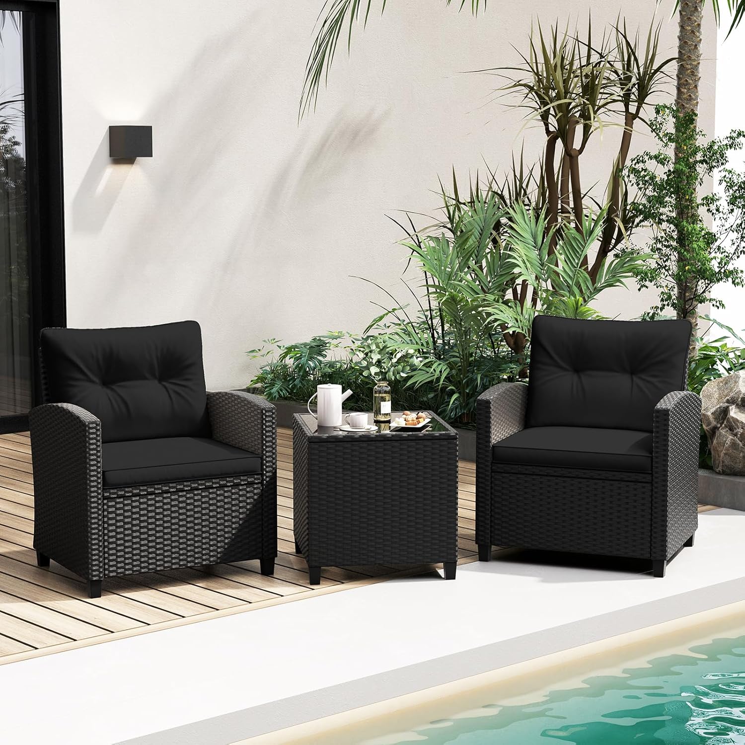 Relax4Life 3-Piece Patio Furniture Set for Outdoor Comfort