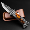 TIGER ROAR Pocket Knife for Men - Engraved 3.5in Folding Knife