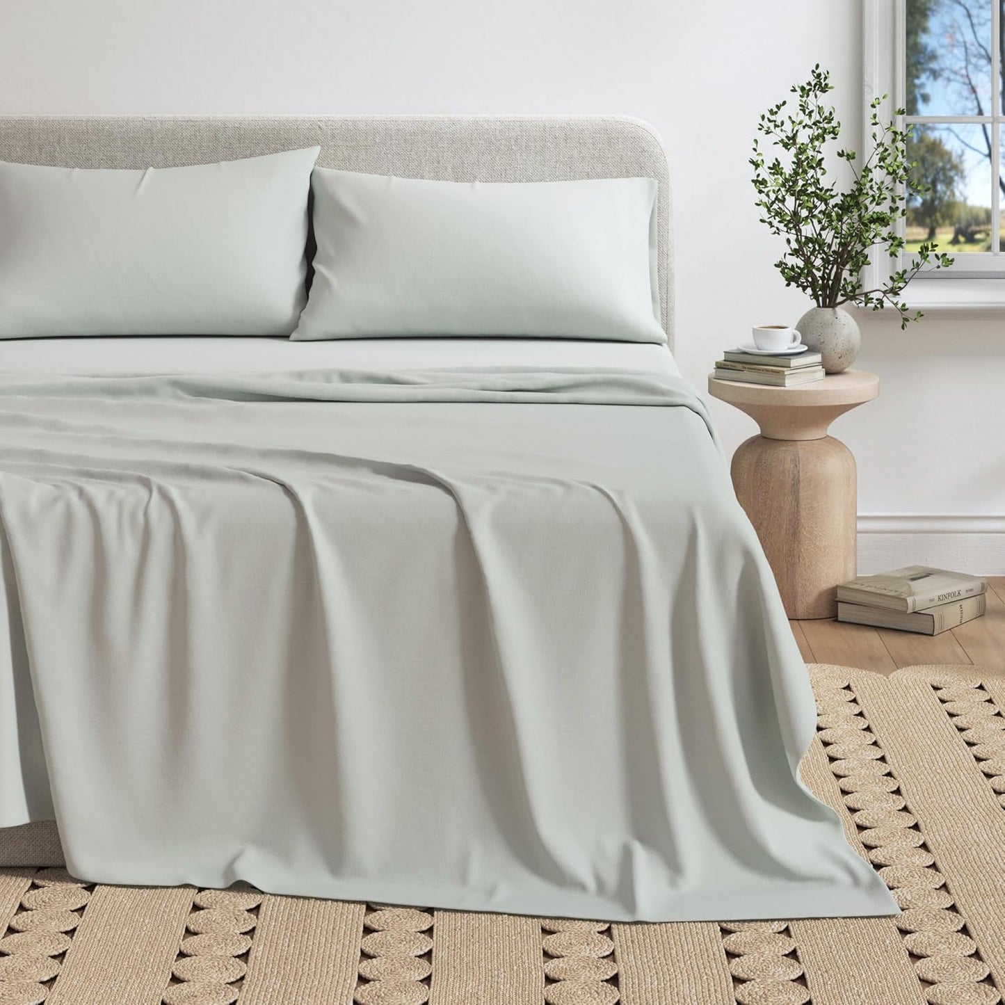 Great Bay Home Cotton Jersey Knit Twin Sheet Set for Comfort