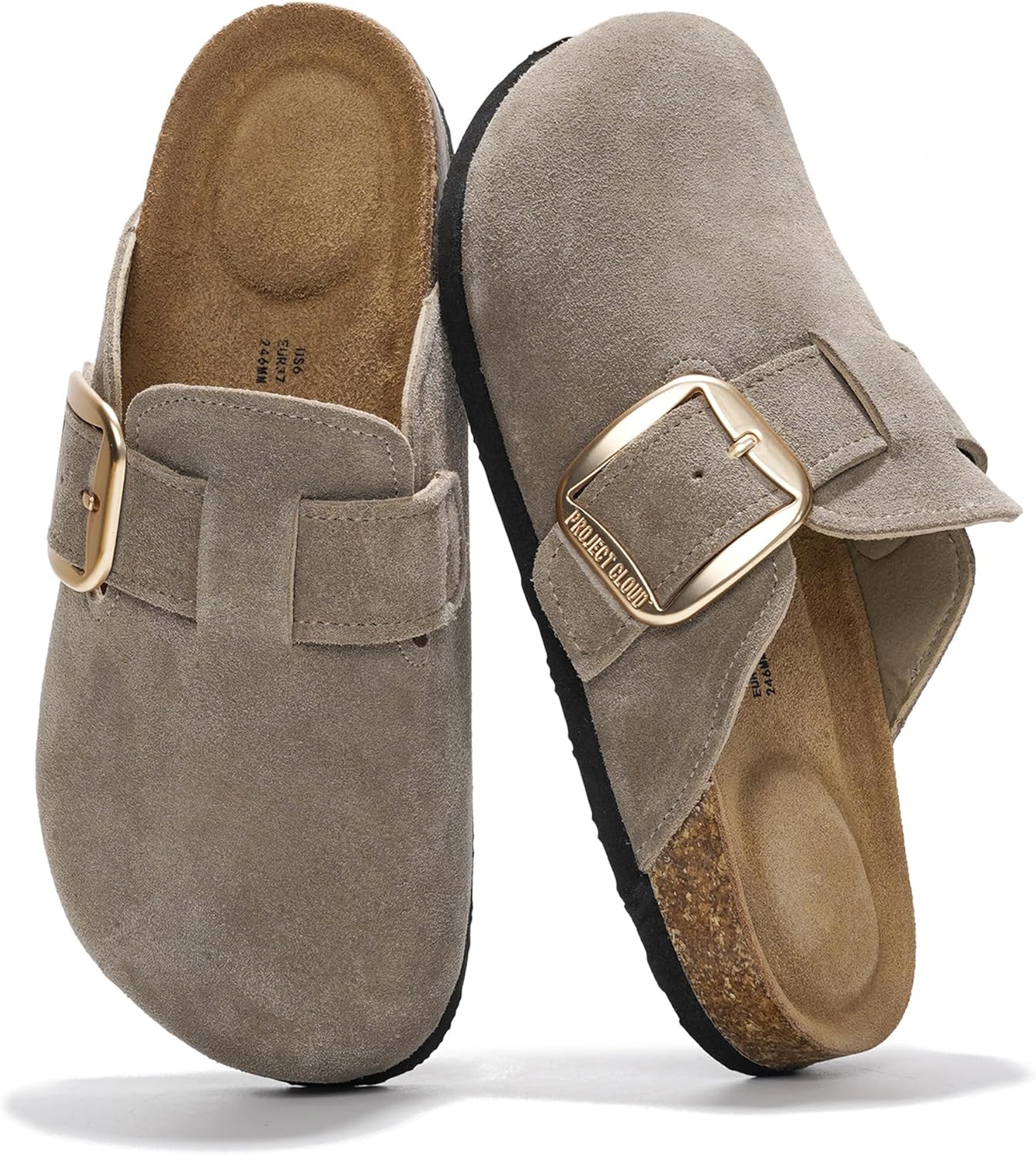 Project Cloud Genuine Leather Clogs for Women with Memory Foam