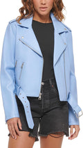Levi's womens The Belted Faux Leather Moto Jacket - Timeless Faux