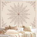Fowocu Boho Floral Mandala Tapestry for Bedroom Aesthetic