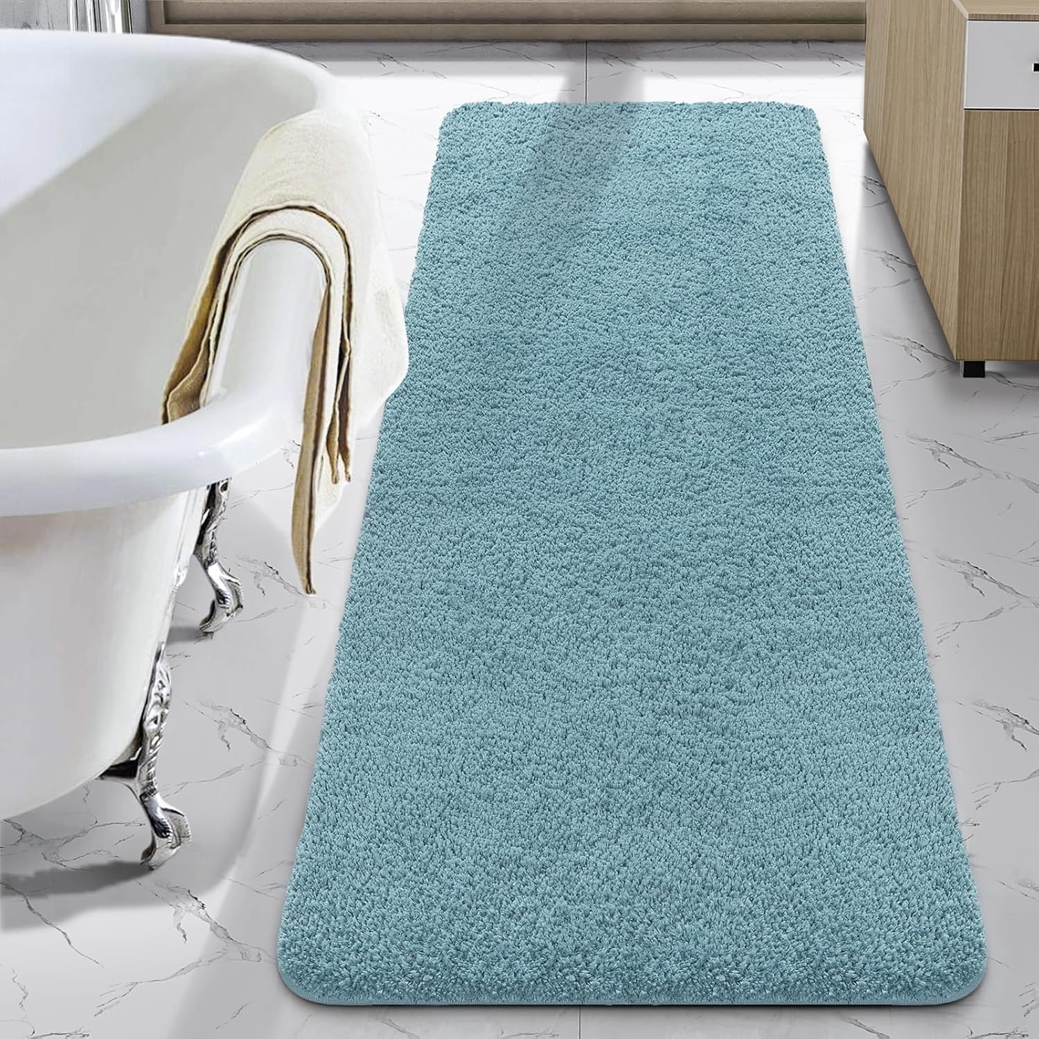 LOCHAS Bathroom Rug Runner 24x60 Inch, Soft Microfiber Mat