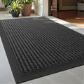 DEXI Front Door Mat 2x3 ft Rubber Entry Doormat - Durable Dirt Trapper
