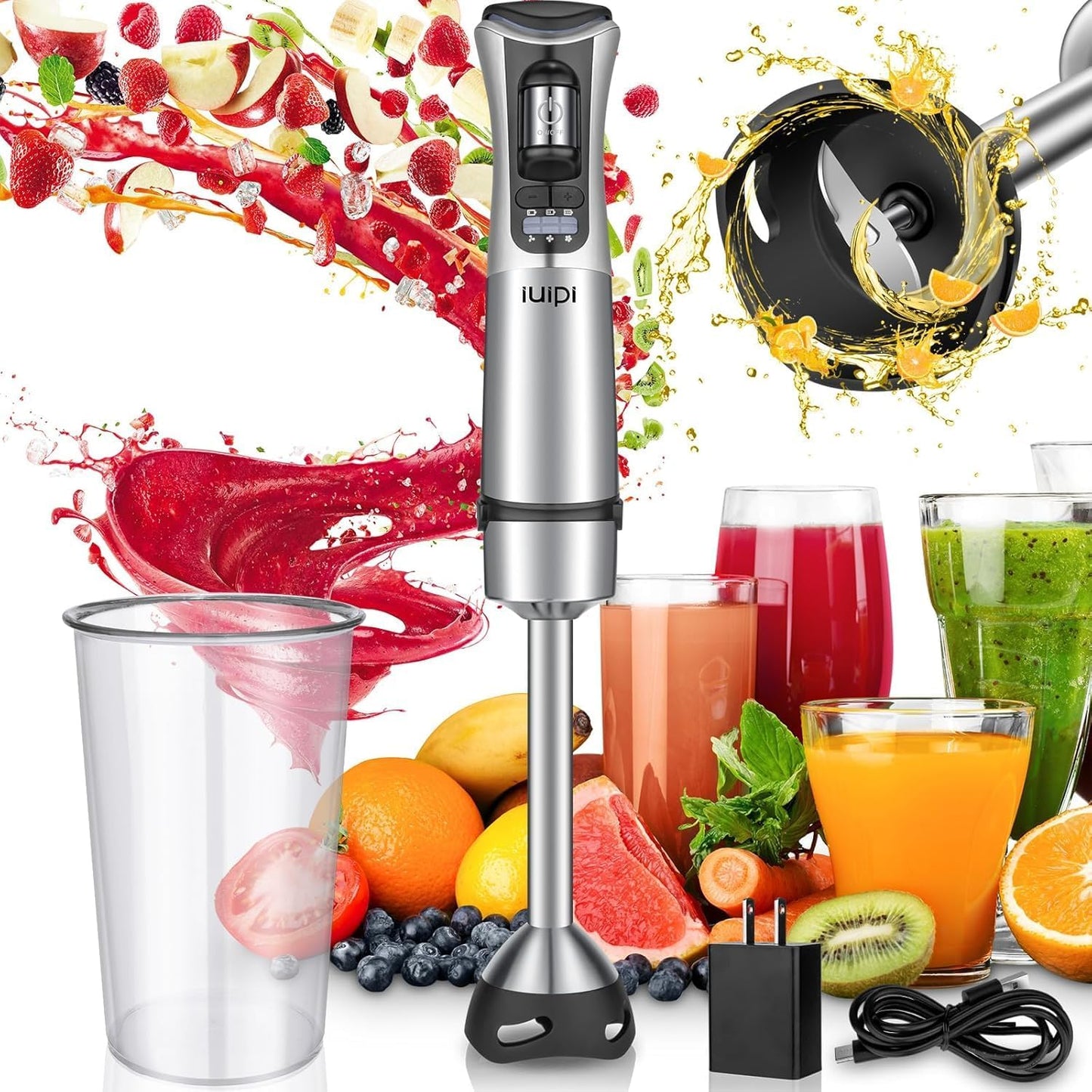 Rechargeable Cordless Hand Blender: Blend Anywhere!