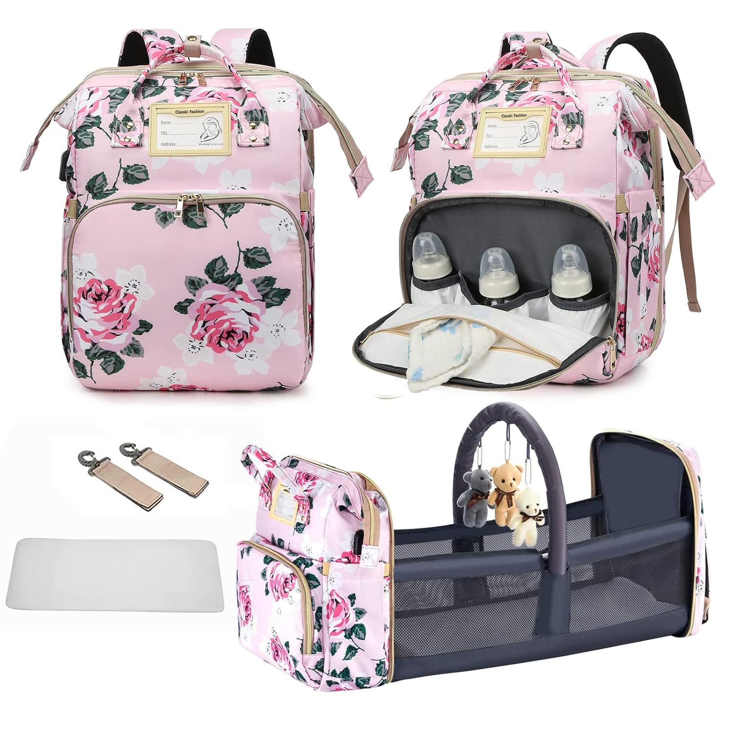 Diaper Bag Backpack with Changing Station for Newborn Essentials