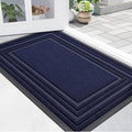 Front Door Mat 47x24 in Navy - Non-Slip Dirt Trapper Doormat