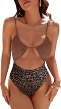 Blooming Jelly Womens One Piece Swimsuit Tummy Control Cheeky High Cut