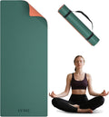Yoga Mat Non Slip 1/4 Thick TPE Dual-Tone Mat - Cushioned Grip