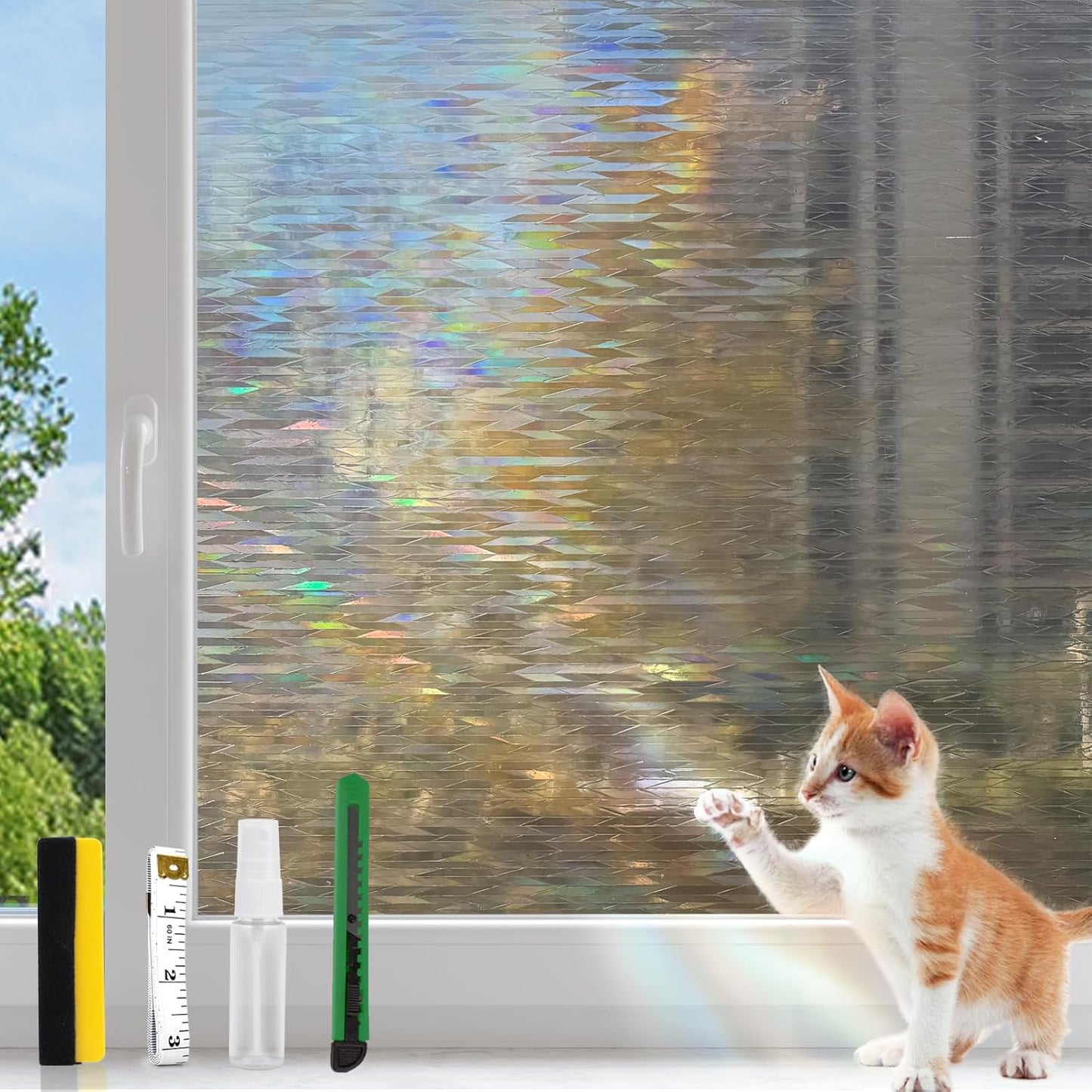 Decorative Stained Glass Window Film for Home and Office Use
