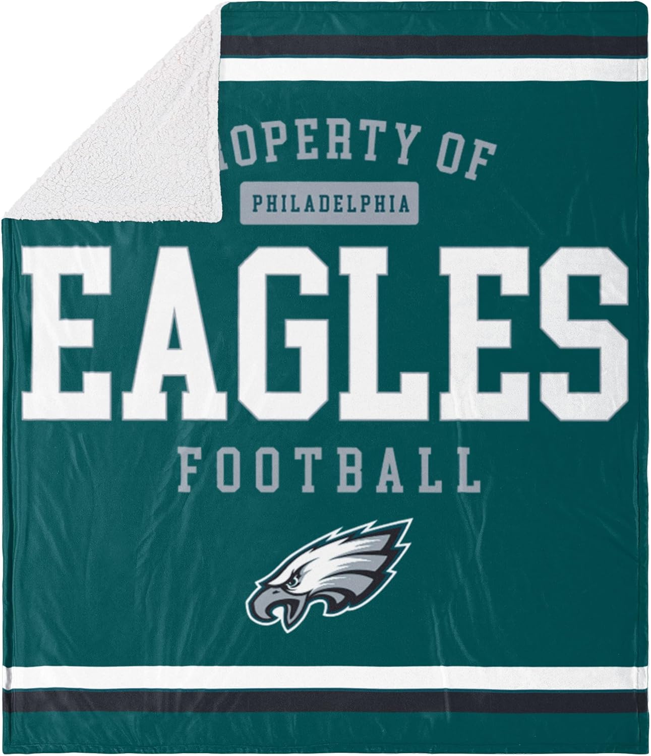 NFL Team Logo Sherpa Fleece Plush Throw Blanket - 60in x 70in