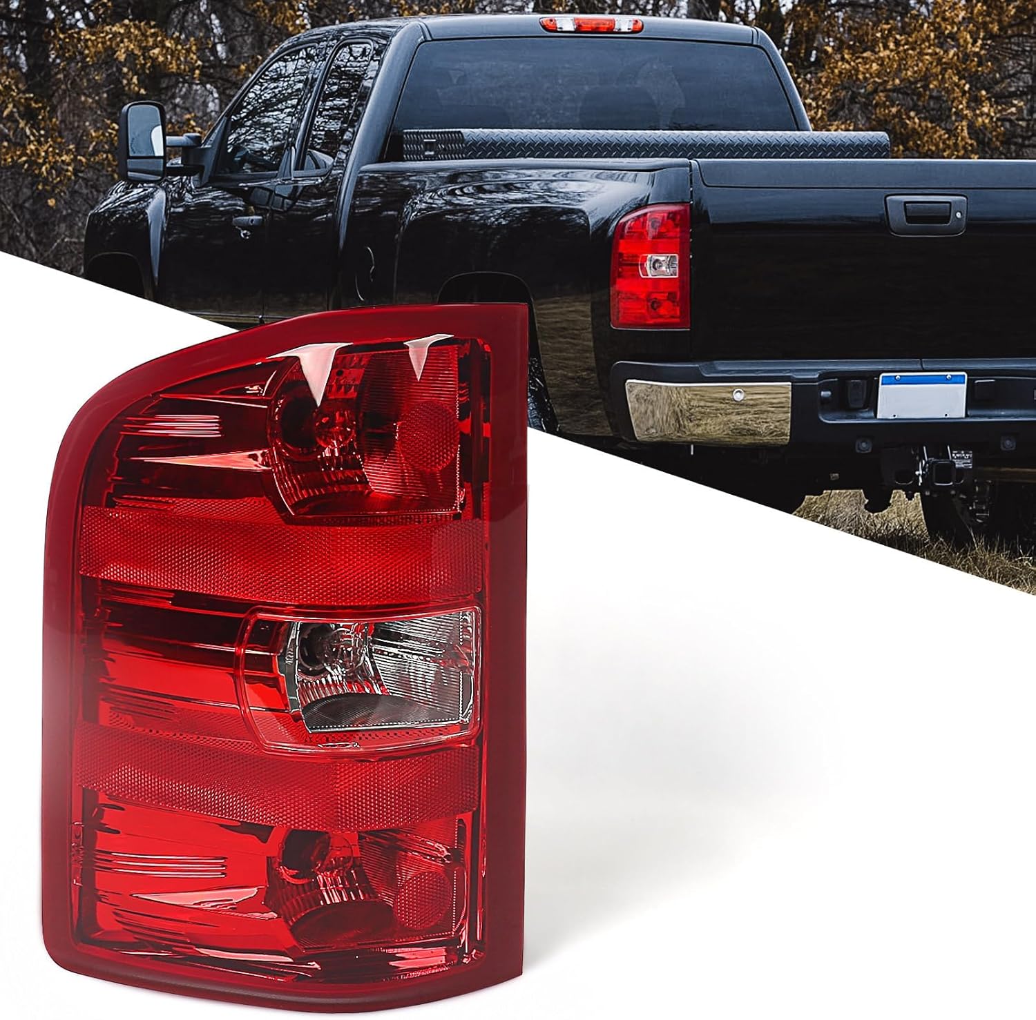 Huray Left Tail Light Assembly for Chevy Silverado 2007-2013