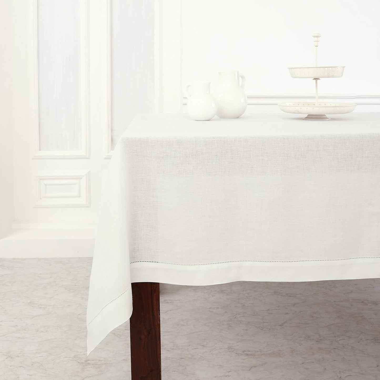Elegant 100% Pure Linen Tablecloth for Rectangle Tables 60 x 120