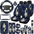 Estune 19 Pcs Car Seat Covers Full Set Moon Stars Sun - Matching