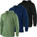 Real Essentials 3 Pack Men's Fleece Pullover Hoodie - Warm Everyday