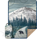 Outdoor Camping Blanket with Sherpa Lining - Extra Warm Camp Quilt