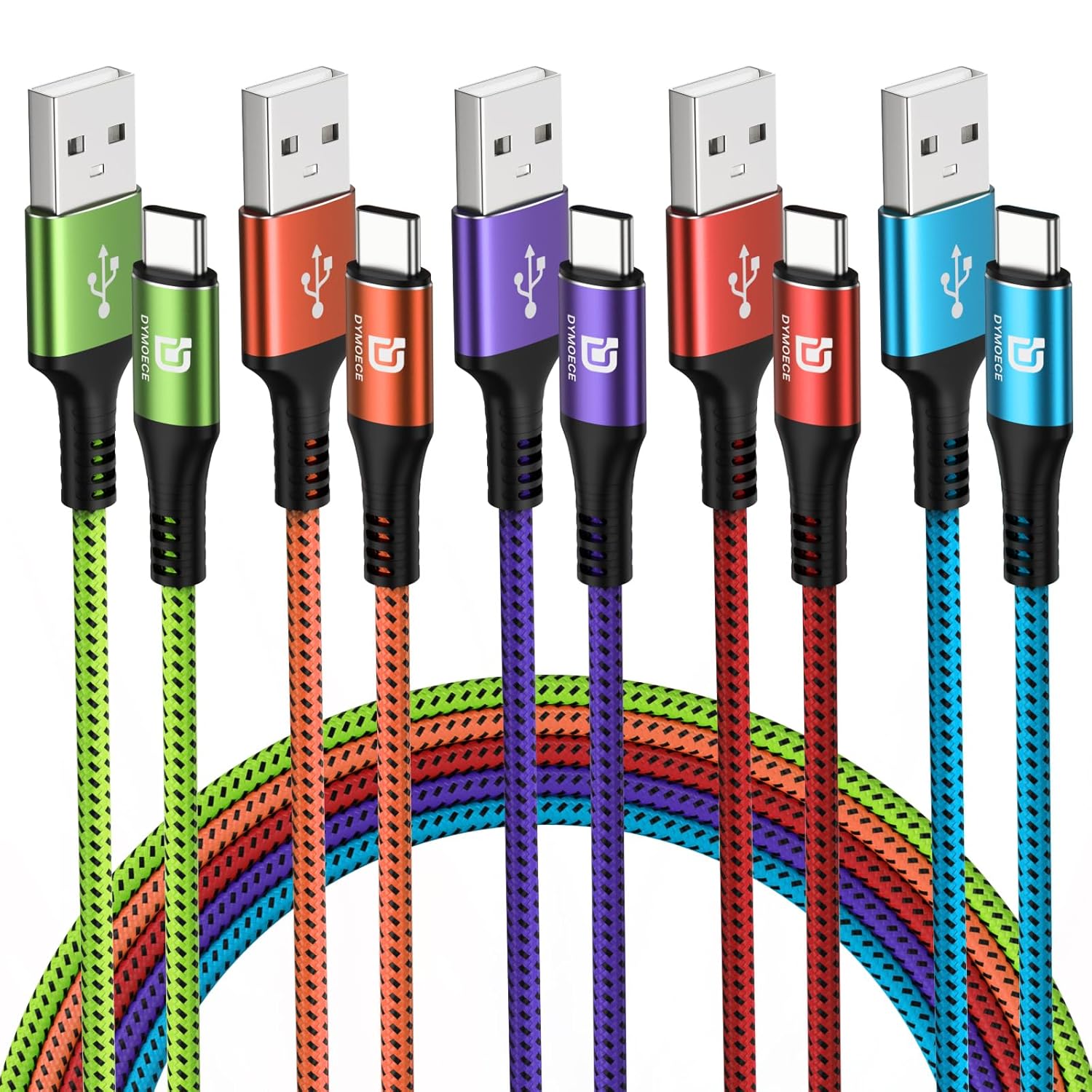 Fast Charge 10ft USB C Cable 5 Pack for Samsung