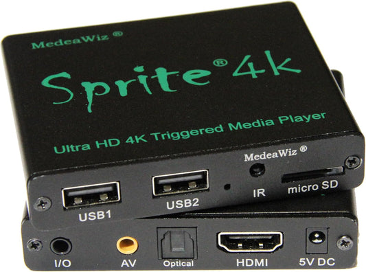 MedeaWiz DV-S4 Sprite Looping 4K Media Player for Seamless Playback