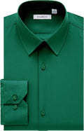 FAHIZO Men's Dress Shirt Regular Fit Solid Business Formal