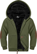 SWISSWELL Unisex Kids Fleece Hoodie Sherpa Lined Jacket - Warm Boys