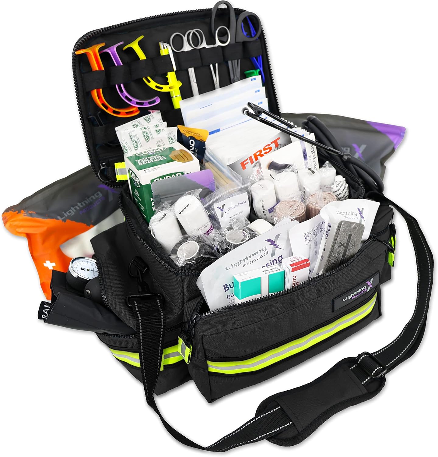 Lightning X Mid-Sized First Responder EMT Bag - Fully Stocked