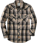 Dubinik Pearl Snap Shirts for Men Long Sleeve Plaid - Lightweight mens