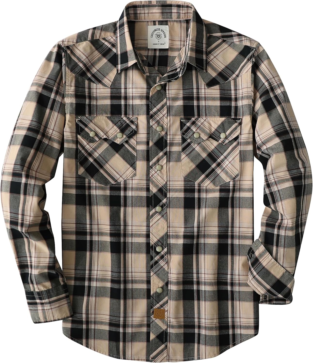 Dubinik Pearl Snap Shirts for Men: Lightweight Western Plaid
