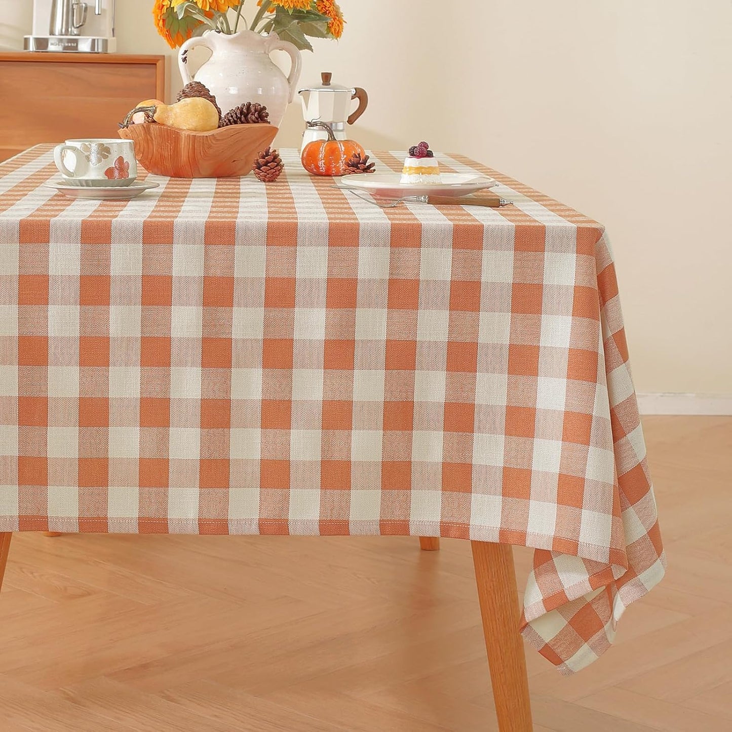 Checkered Tablecloth for Dining Room and Picnic, 60x120 in