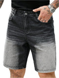 Jorts Men Baggy Jean Shorts Mid Waist Vintage Summer Denim - Casual