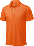 Mens Golf Shirt Dry Fit Polo - Breathable Performance Short Sleeve In