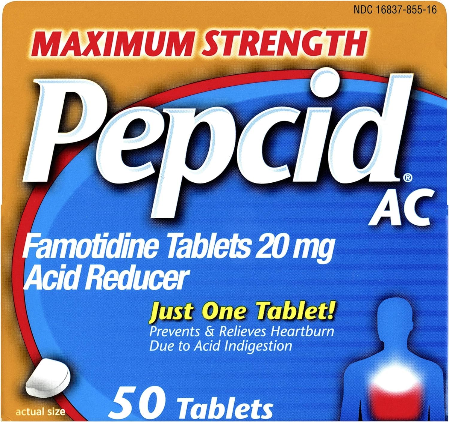 Pepcid AC Maximum Strength 20mg 2 Pack for Heartburn Relief