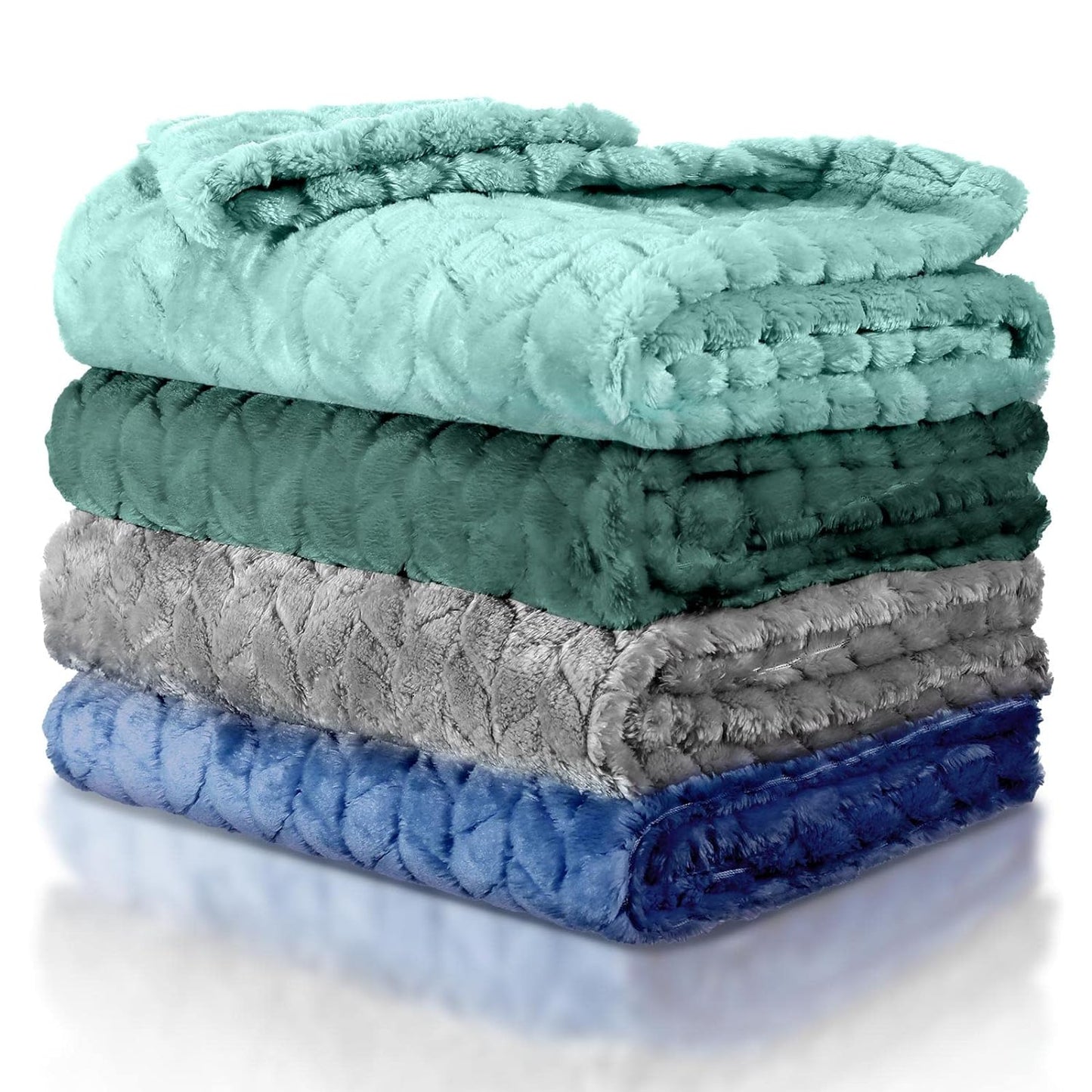 Ultra-Soft Baby Fuzzy Blanket Set - 4 Pcs, Cozy Nursery Essential
