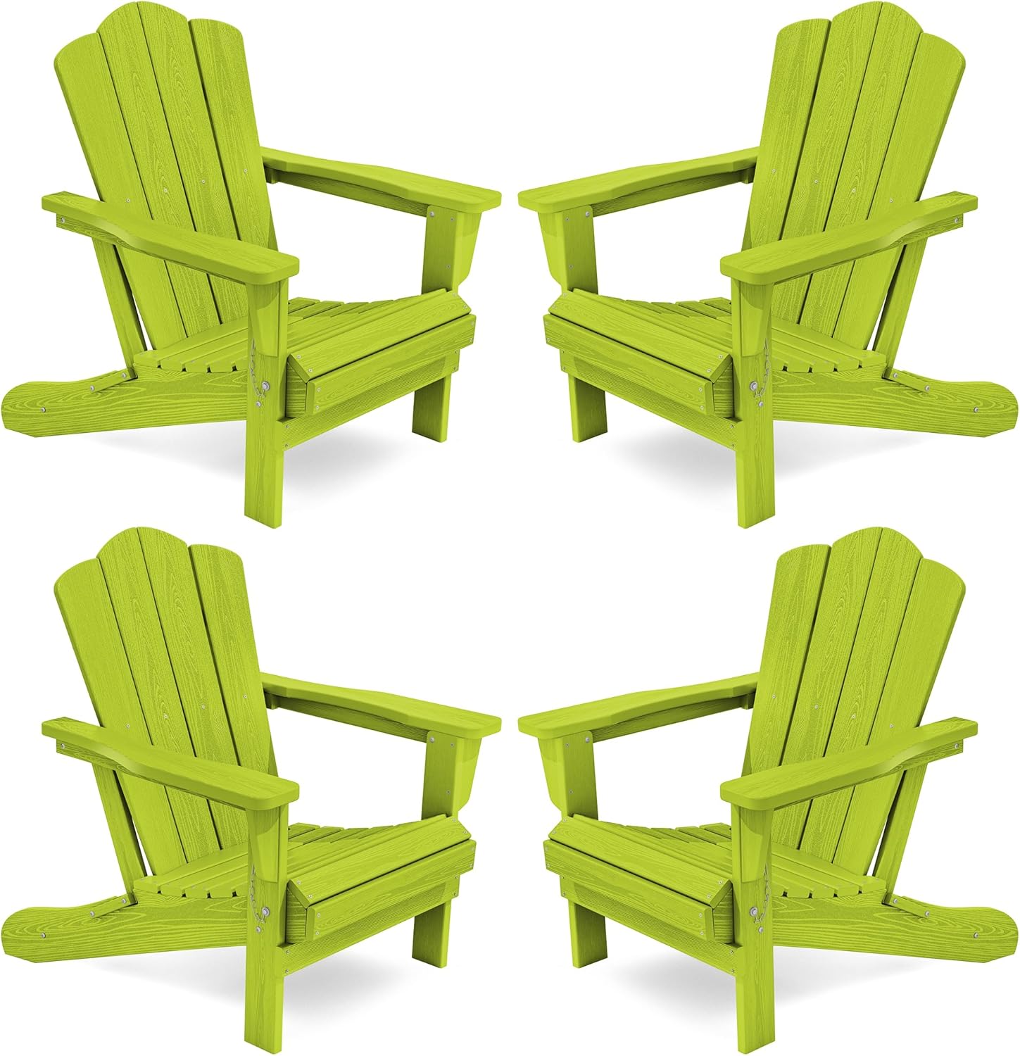 KINGYES Folding Adirondack Chair Set of 4 for Outdoor Relaxation