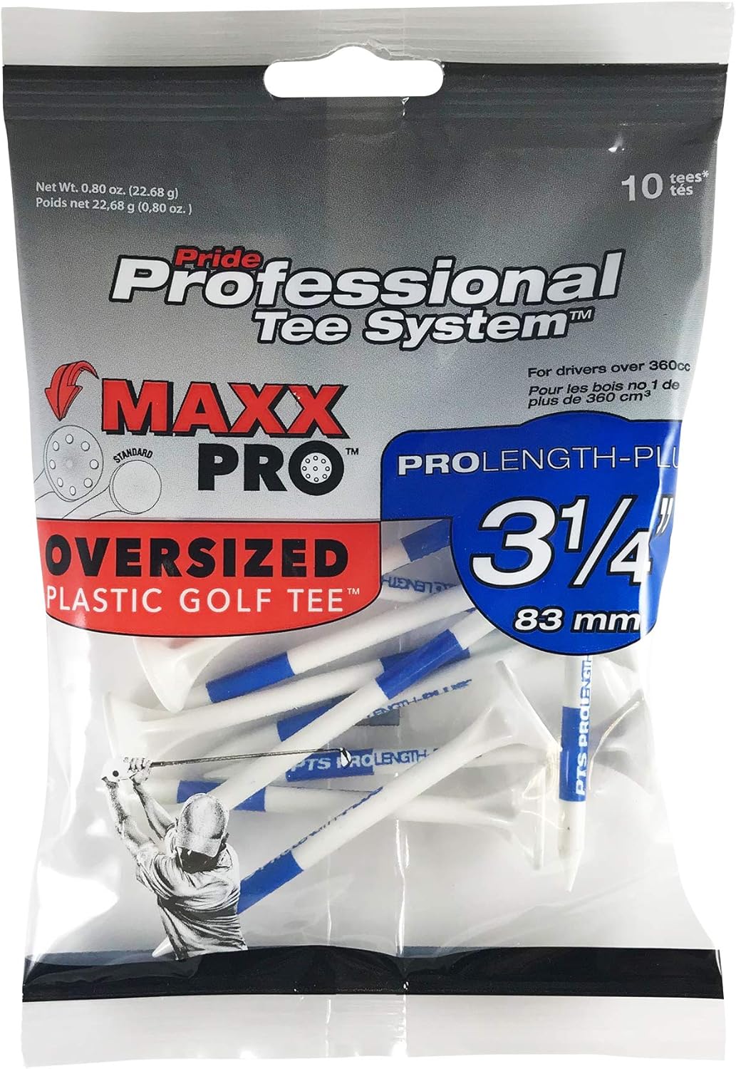 Pride Golf MaxxPro Plastic Tees - Boost Distance & Accuracy!