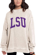 chicka-d NCAA womens Burnout Fleece Pullover for Women - Soft