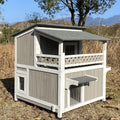 Feral Cat Shelter Outdoor Weatherproof Houses for Cats Two Story