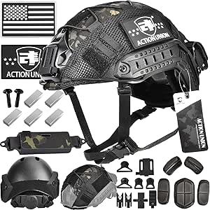 ACTIONUNION Airsoft Fast Helmet Pro Set for Tactical Use
