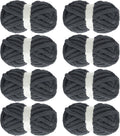 Chunky Yarn for Crocheting Jumbo Chenille Yarn 8 Pack - Soft, Fluffy