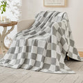 Cozy Checkered Throw Blanket by EMEMA