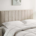 Upholstered Queen Headboard - Easy Assemble Channel Stitched Headboard