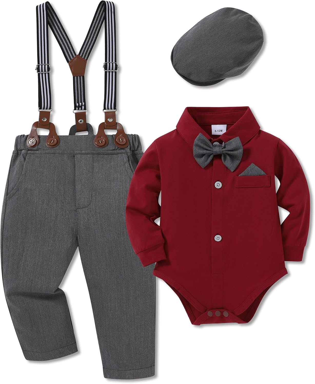 WESIDOM Baby Boy Clothes 0-18M Stylish Infant Gentleman Outfit