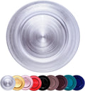 Metallic Silver Bead Charger Plates 13in Set of 10 - Elegant Table