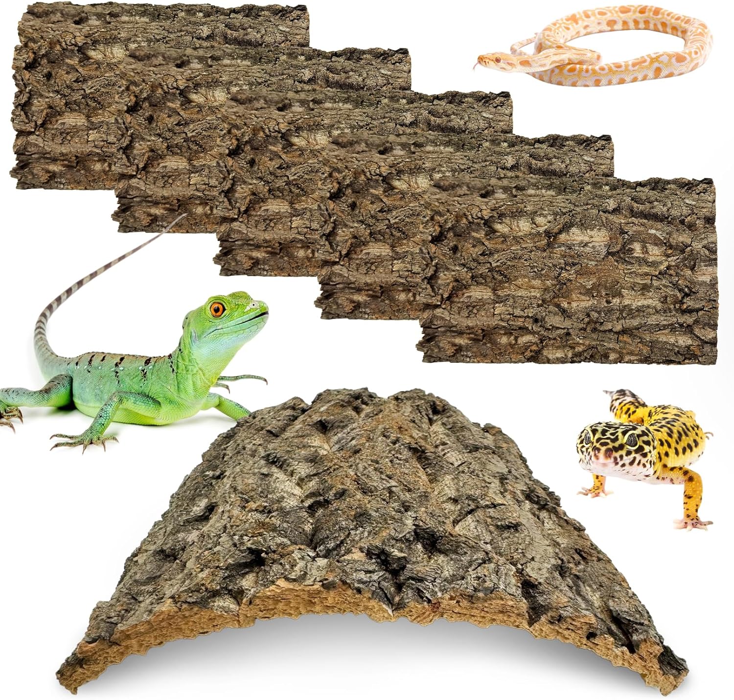 Natural Cork Tile Background for Reptile Tanks and Terrariums
