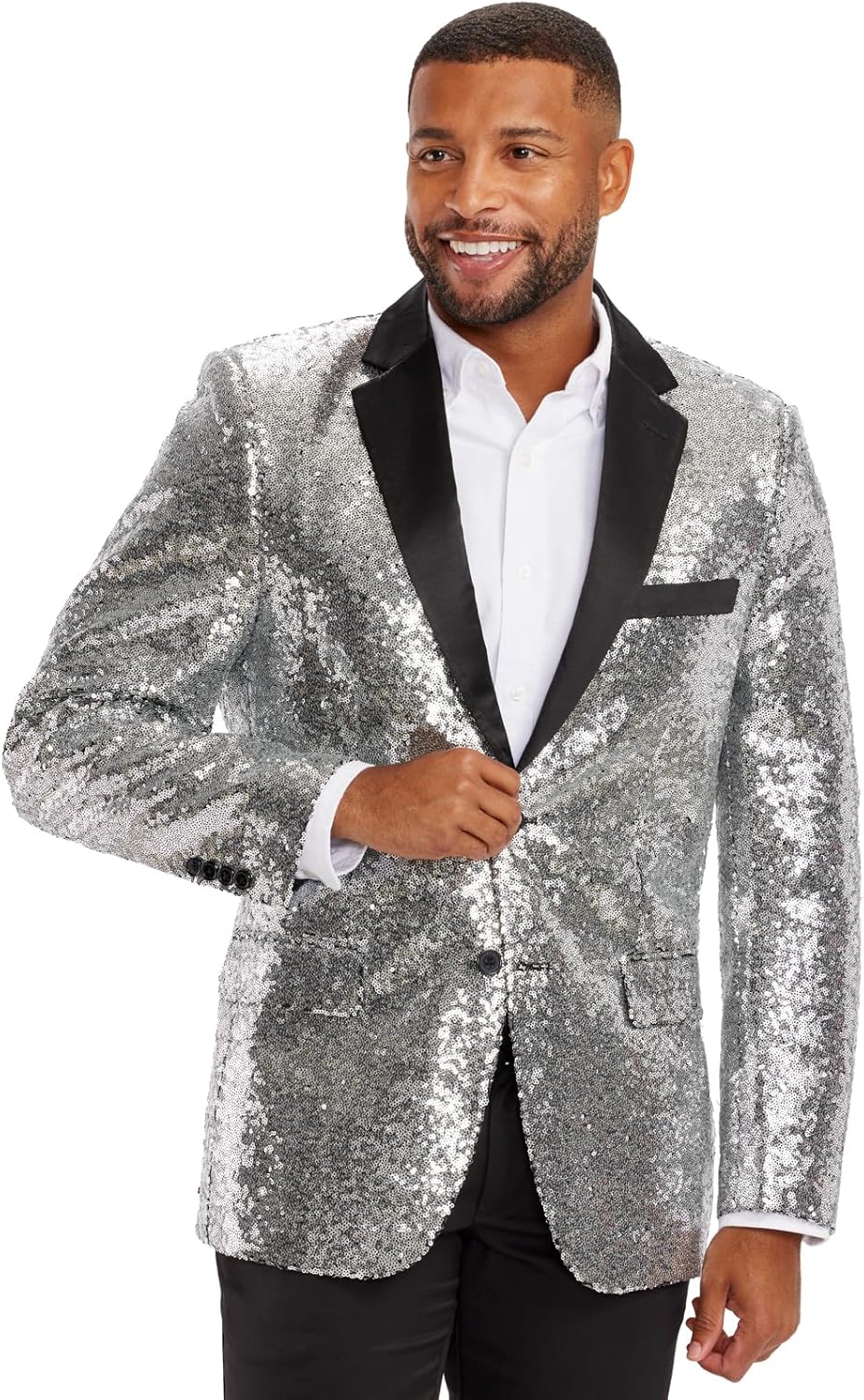 Men's Colorful Allover Sequin Blazers for Holiday Celebrations