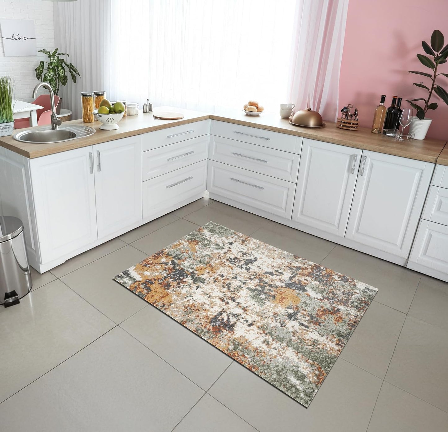 Keen Home Design Area Rugs - Non-Shedding Abstract 3x5 Rugs