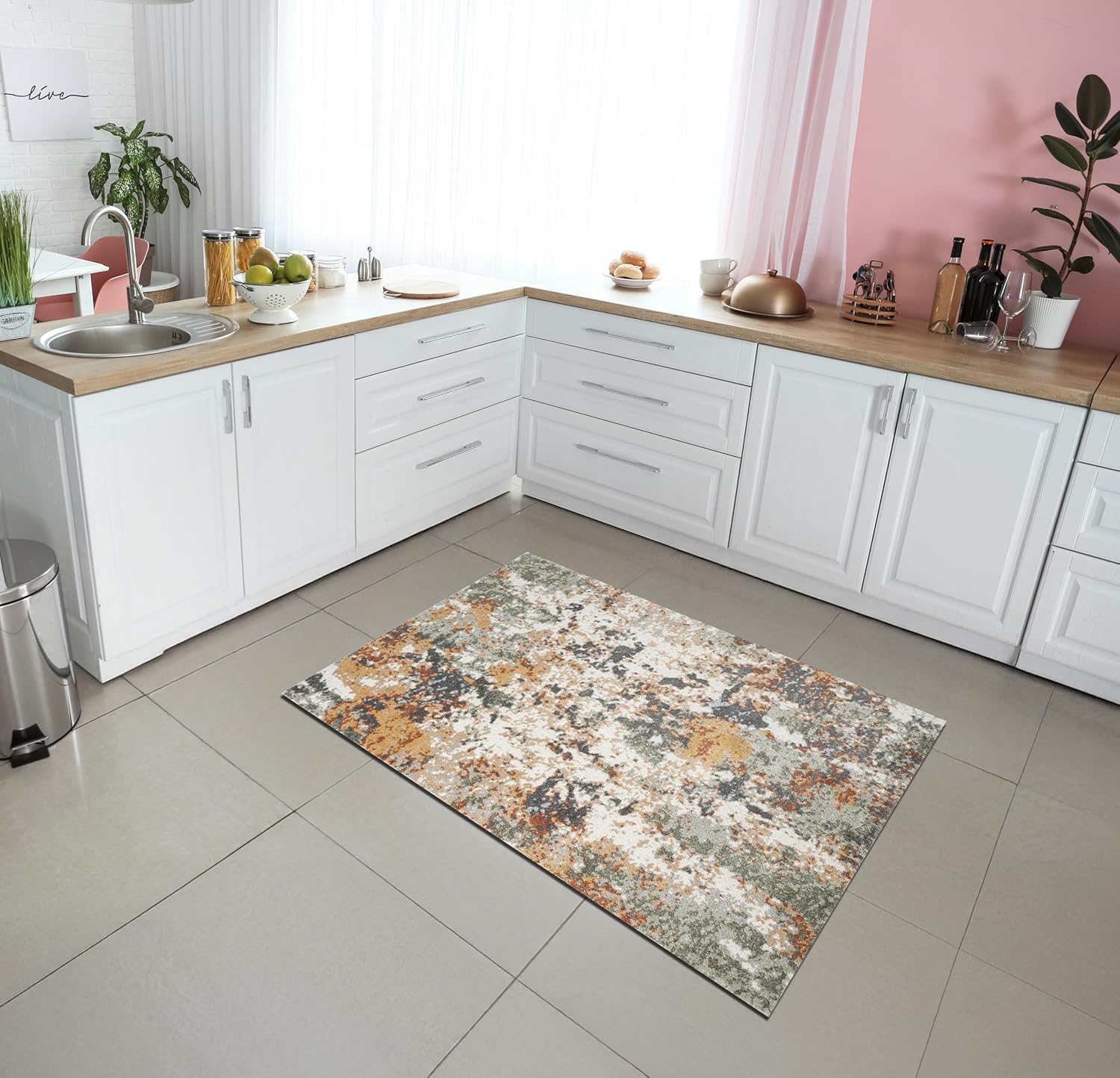 Keen Home Design Area Rugs - Non-Shedding Abstract 3x5 Rugs
